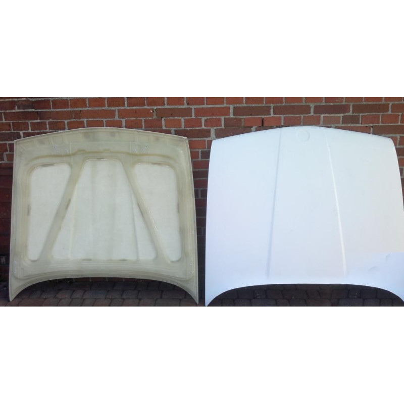 BMW e30 lightweight bonnet - mounting with staples