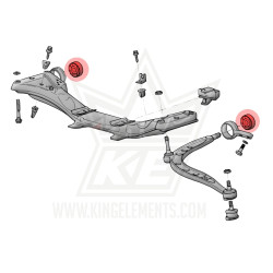 2x Control arm bushes ACENTRIC