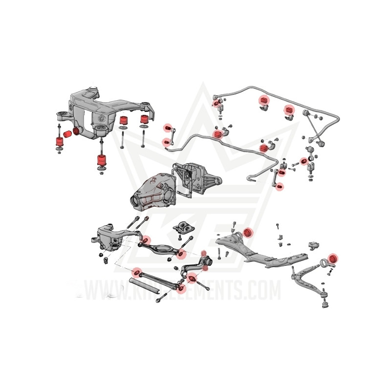 Bagues De Bras De Suspension Avant En Polyuréthane 80A – Pour BMW E36, E30, M3, Z3 – Réf. 31129059288 – Neuf
