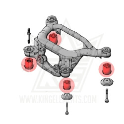4x Silentblocks del puente trasero BMW e46