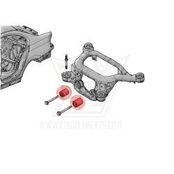 2x Silentblocks traseros de diferencial BMW e46