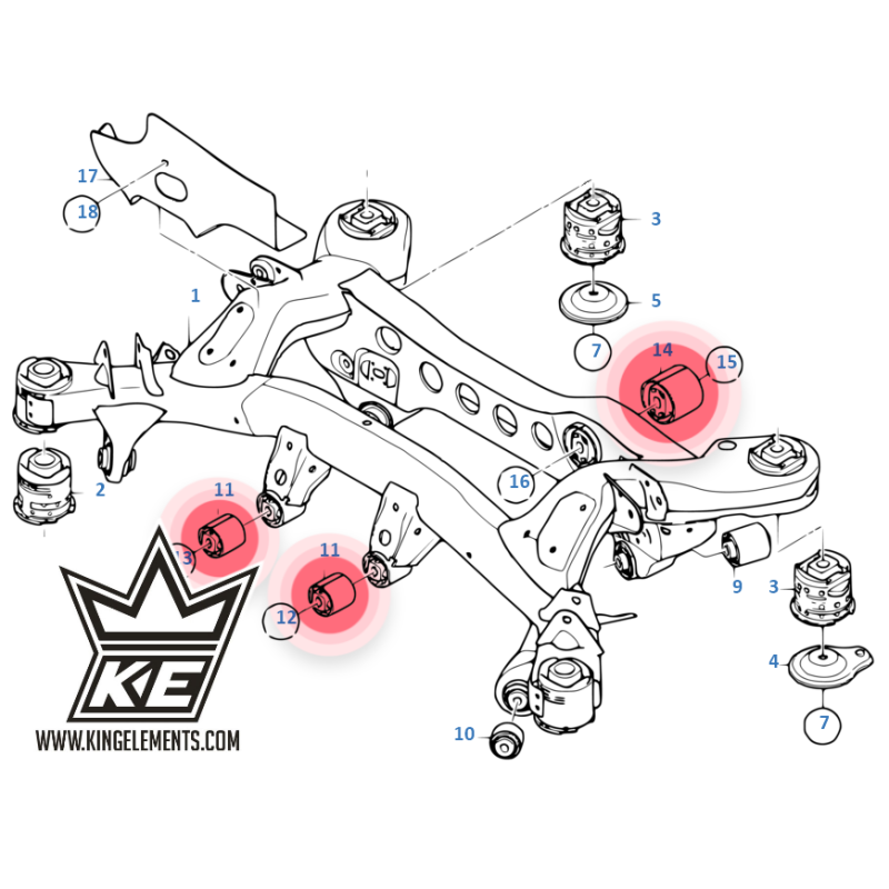 Diff Mounting Rear BMW - Rear differential mount KIT