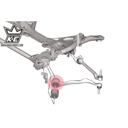 Mozzo della sospensione anteriore - lato anteriore