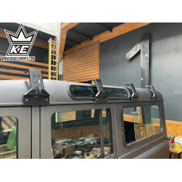 Land Rover Defender soportes para barras de baca INOXIDABLES