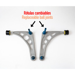 BMW E46 front arms with silentblocks and interchangeable ball joints