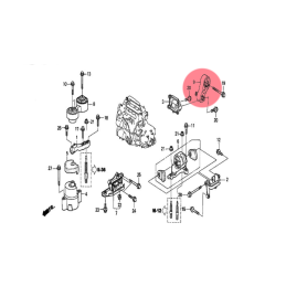 Silnetblock of the lower engine mount (Lower engine tie rod). Torque regulator.