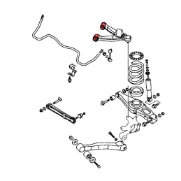 Boccola del braccio di controllo posteriore superiore Mitsubishi Montero V60 V80