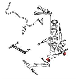 Mitsubishi Montero (Pajero) V60 V80 - Rear control arm stub side