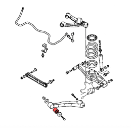 Mitsubishi Montero V60 V80 - Union de bras arrière avec châssis