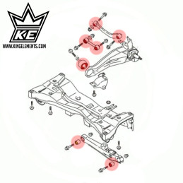 Mitsubishi Outlander rear suspension silentblock kit