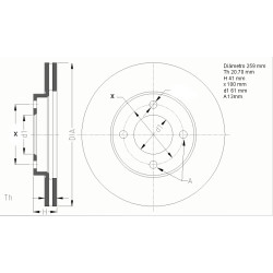 2x Discos delanteros Renault Clio